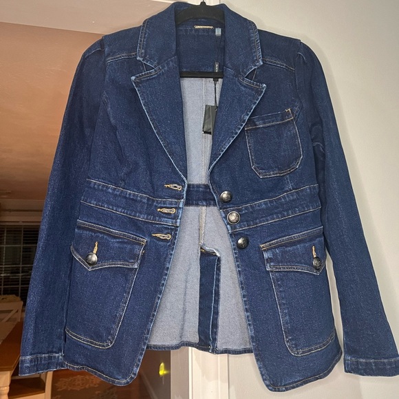 NWT Tahari denim blazer, great for fall! - Picture 1 of 7